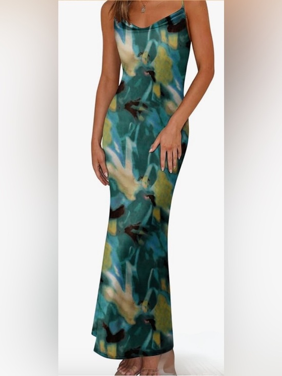 PrettyGarden Dresses & Skirts - NWT PRETTYGARDEN Floral Spaghetti Strap Maxi Dress Stretch Bodycon size L